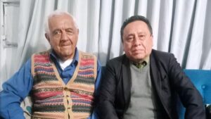 Don Pablo Villanueva y el autor de esta crónica, Miguel Silvestre.