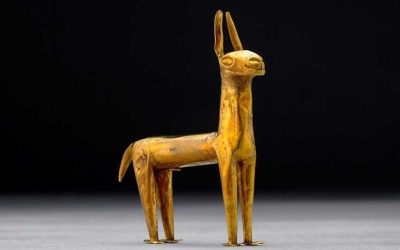 Llama de oro en miniatura / Crédito: Museo Británico