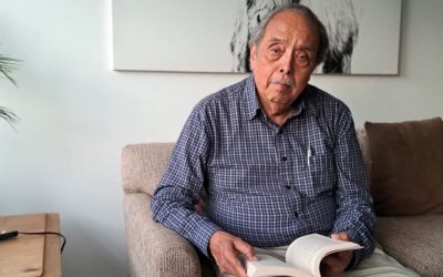 Escritor Juan Morillo Ganoza (Pataz, 1939), autor de la novela 'Cenizas en el cielo'. Foto: ANDINA