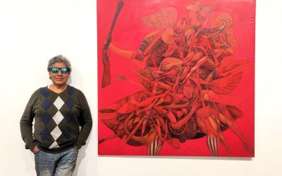 Artista Francisco Vílchez presenta 'Adumbratio' en la Galería de Artes Visuales de la URP. Foto: Ensayo General.